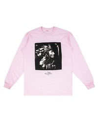 rosa bedrucktes Langarmshirt von Supreme