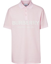 rosa bedrucktes Polohemd von Burberry