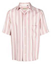 rosa bedrucktes Seide Kurzarmhemd von Corneliani