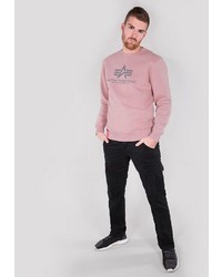 rosa bedrucktes Sweatshirt von Alpha Industries