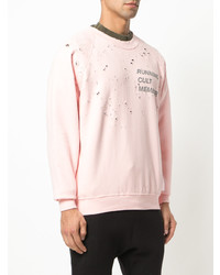 rosa bedrucktes Sweatshirt von Satisfy