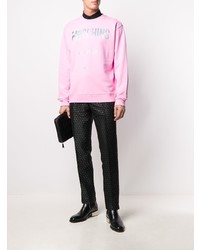 rosa bedrucktes Sweatshirt von Moschino