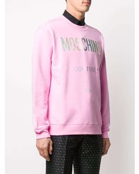 rosa bedrucktes Sweatshirt von Moschino