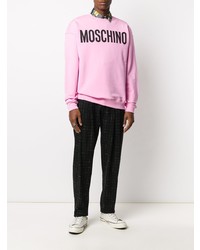 rosa bedrucktes Sweatshirt von Moschino