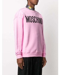 rosa bedrucktes Sweatshirt von Moschino