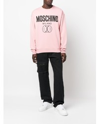 rosa bedrucktes Sweatshirt von Moschino