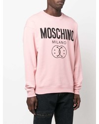 rosa bedrucktes Sweatshirt von Moschino