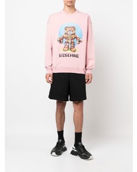 rosa bedrucktes Sweatshirt von Moschino