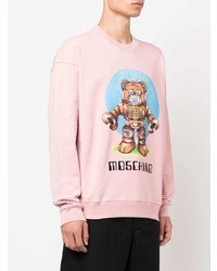 rosa bedrucktes Sweatshirt von Moschino