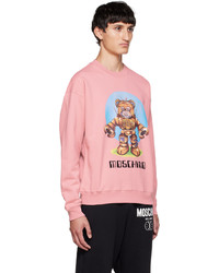 rosa bedrucktes Sweatshirt von Moschino