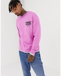 rosa bedrucktes Sweatshirt von Tommy Jeans