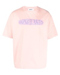 rosa bedrucktes T-Shirt mit einem Rundhalsausschnitt von Ambush