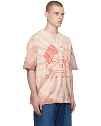 rosa bedrucktes T-Shirt mit einem Rundhalsausschnitt von Online Ceramics