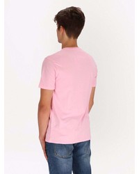 rosa bedrucktes T-Shirt mit einem Rundhalsausschnitt von Polo Ralph Lauren