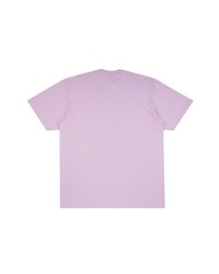 rosa bedrucktes T-Shirt mit einem Rundhalsausschnitt von Supreme