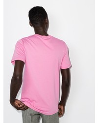 rosa bedrucktes T-Shirt mit einem Rundhalsausschnitt von Soulland