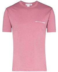 rosa bedrucktes T-Shirt mit einem Rundhalsausschnitt von Comme Des Garcons SHIRT