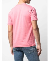 rosa bedrucktes T-Shirt mit einem Rundhalsausschnitt von Comme Des Garcons Play