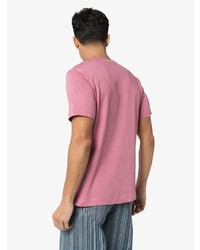 rosa bedrucktes T-Shirt mit einem Rundhalsausschnitt von Comme Des Garcons SHIRT