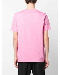 rosa bedrucktes T-Shirt mit einem Rundhalsausschnitt von PS Paul Smith