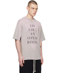 rosa bedrucktes T-Shirt mit einem Rundhalsausschnitt von Acne Studios