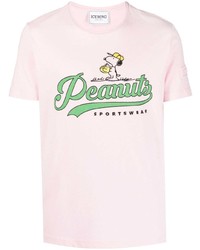 rosa bedrucktes T-Shirt mit einem Rundhalsausschnitt von Iceberg
