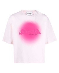 rosa bedrucktes T-Shirt mit einem Rundhalsausschnitt von Iceberg