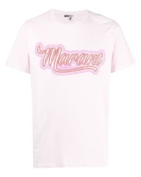 rosa bedrucktes T-Shirt mit einem Rundhalsausschnitt von Isabel Marant