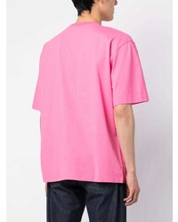 rosa bedrucktes T-Shirt mit einem Rundhalsausschnitt von Jacquemus