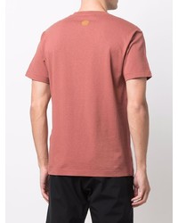 rosa bedrucktes T-Shirt mit einem Rundhalsausschnitt von Stone Island