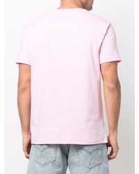 rosa bedrucktes T-Shirt mit einem Rundhalsausschnitt von Polo Ralph Lauren