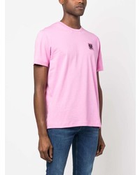 rosa bedrucktes T-Shirt mit einem Rundhalsausschnitt von Belstaff