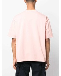 rosa bedrucktes T-Shirt mit einem Rundhalsausschnitt von Ambush