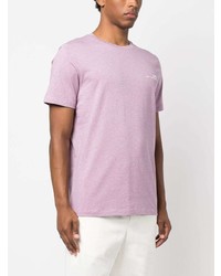 rosa bedrucktes T-Shirt mit einem Rundhalsausschnitt von A.P.C.