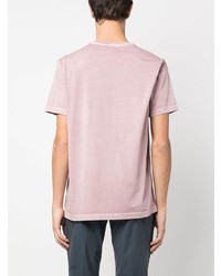 rosa bedrucktes T-Shirt mit einem Rundhalsausschnitt von Fay
