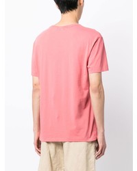 rosa bedrucktes T-Shirt mit einem Rundhalsausschnitt von Polo Ralph Lauren