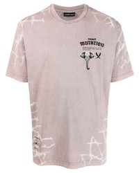 rosa bedrucktes T-Shirt mit einem Rundhalsausschnitt von Mauna Kea