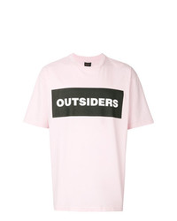 rosa bedrucktes T-Shirt mit einem Rundhalsausschnitt von Mauna Kea