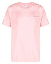 rosa bedrucktes T-Shirt mit einem Rundhalsausschnitt von NOAH NY
