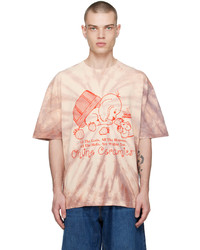 rosa bedrucktes T-Shirt mit einem Rundhalsausschnitt von Online Ceramics