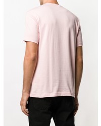 rosa bedrucktes T-Shirt mit einem Rundhalsausschnitt von Comme Des Garçons Shirt Boys