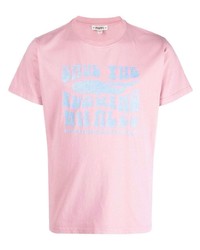 rosa bedrucktes T-Shirt mit einem Rundhalsausschnitt von Phipps