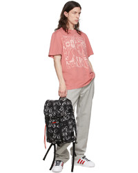 rosa bedrucktes T-Shirt mit einem Rundhalsausschnitt von Stella McCartney