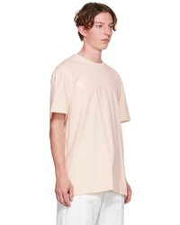 rosa bedrucktes T-Shirt mit einem Rundhalsausschnitt von Alexander McQueen