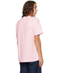 rosa bedrucktes T-Shirt mit einem Rundhalsausschnitt von JW Anderson