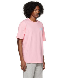 rosa bedrucktes T-Shirt mit einem Rundhalsausschnitt von Billionaire Boys Club