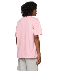 rosa bedrucktes T-Shirt mit einem Rundhalsausschnitt von Billionaire Boys Club