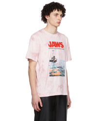 rosa bedrucktes T-Shirt mit einem Rundhalsausschnitt von Stolen Girlfriends Club
