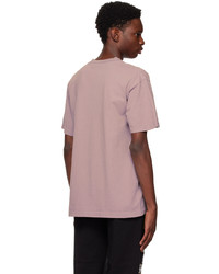 rosa bedrucktes T-Shirt mit einem Rundhalsausschnitt von Online Ceramics