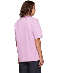 rosa bedrucktes T-Shirt mit einem Rundhalsausschnitt von Jacquemus
